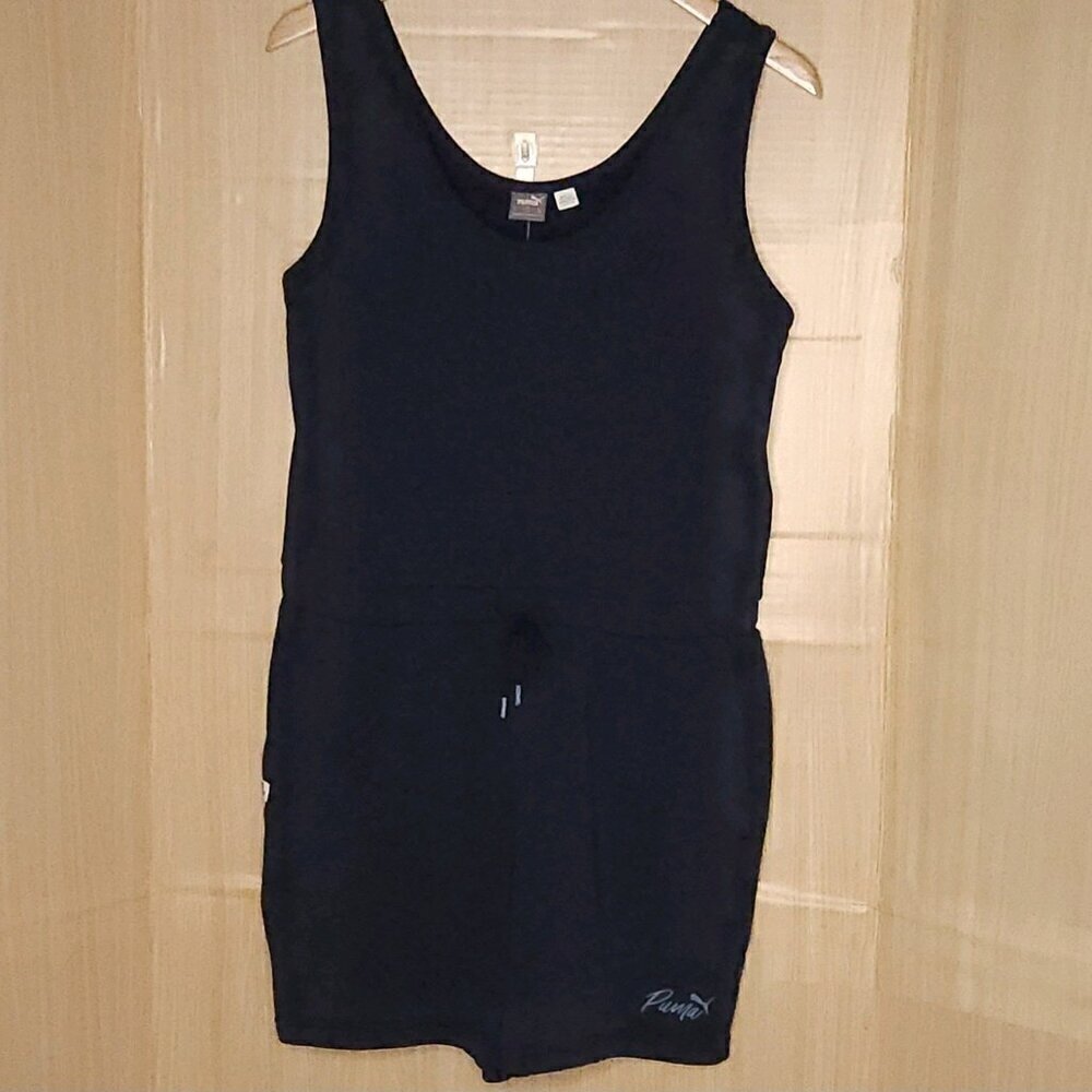 Puma Womens New Navy Blue Sleeveless Sweatshirt Romper